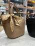 Litchi Embossed Shoulder Tote Bag with Inner Pouch